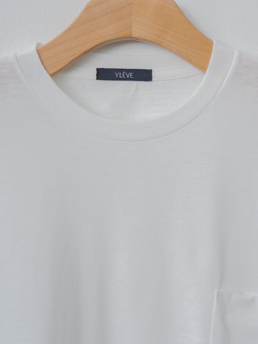 Namu Shop - Yleve T/C Slub Yarn Jersey Pocket T - White