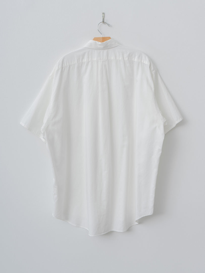 Namu Shop - Y Organic Cotton Washer Satin Short Sleeve SH - White