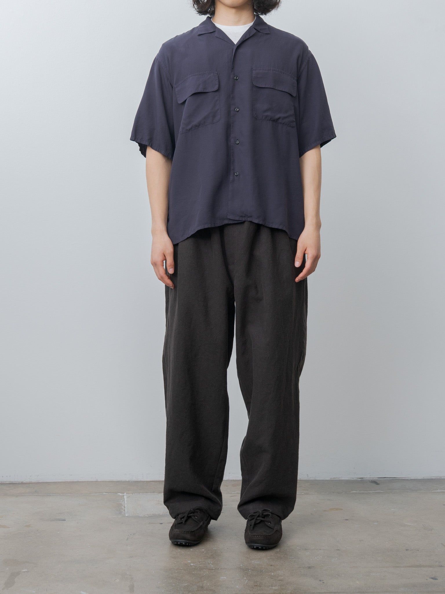 Namu Shop - Yoko Sakamoto Wide Easy Pants - Brown (L)