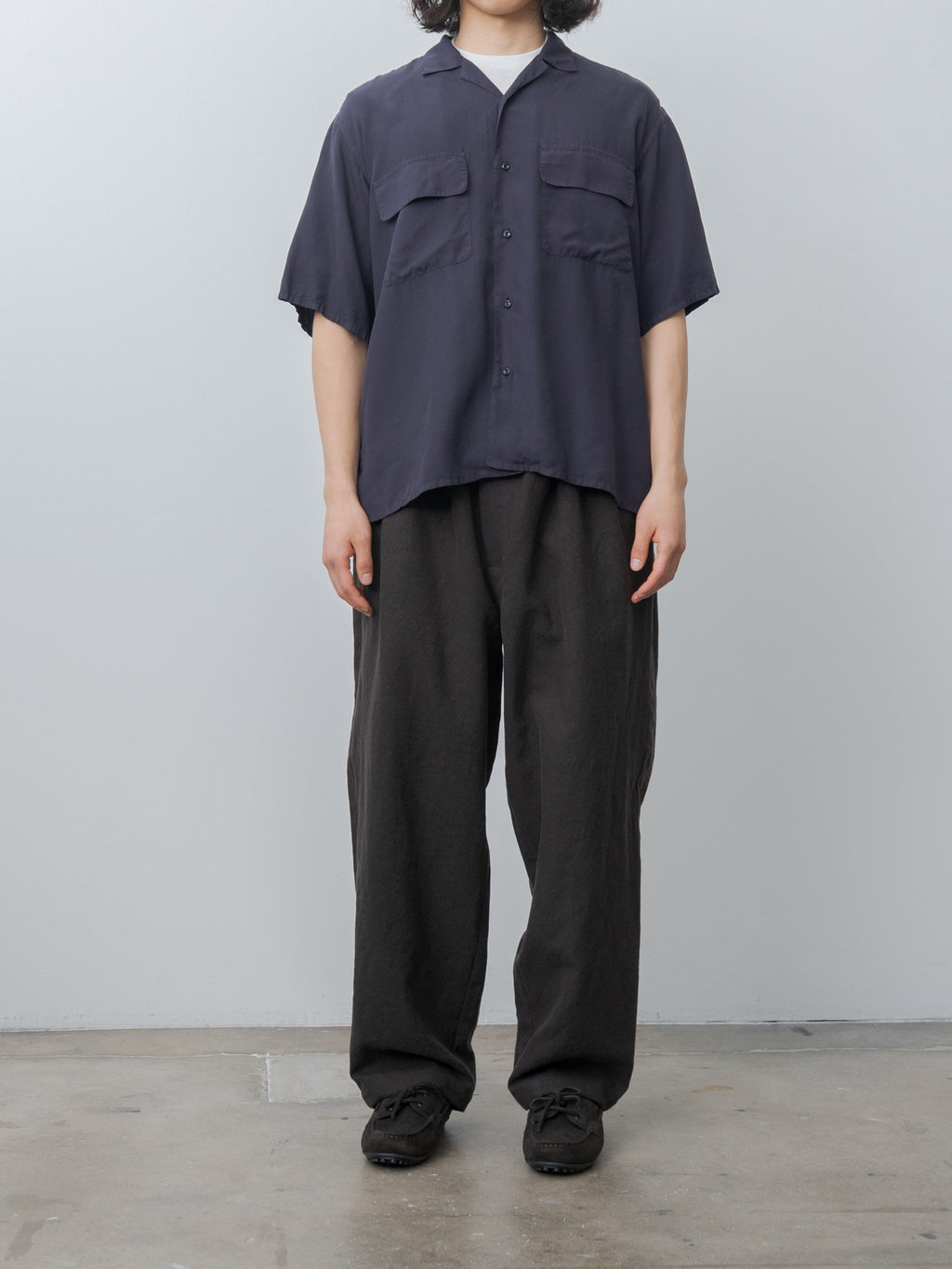 Namu Shop - Yoko Sakamoto Wide Easy Pants - Brown (L)