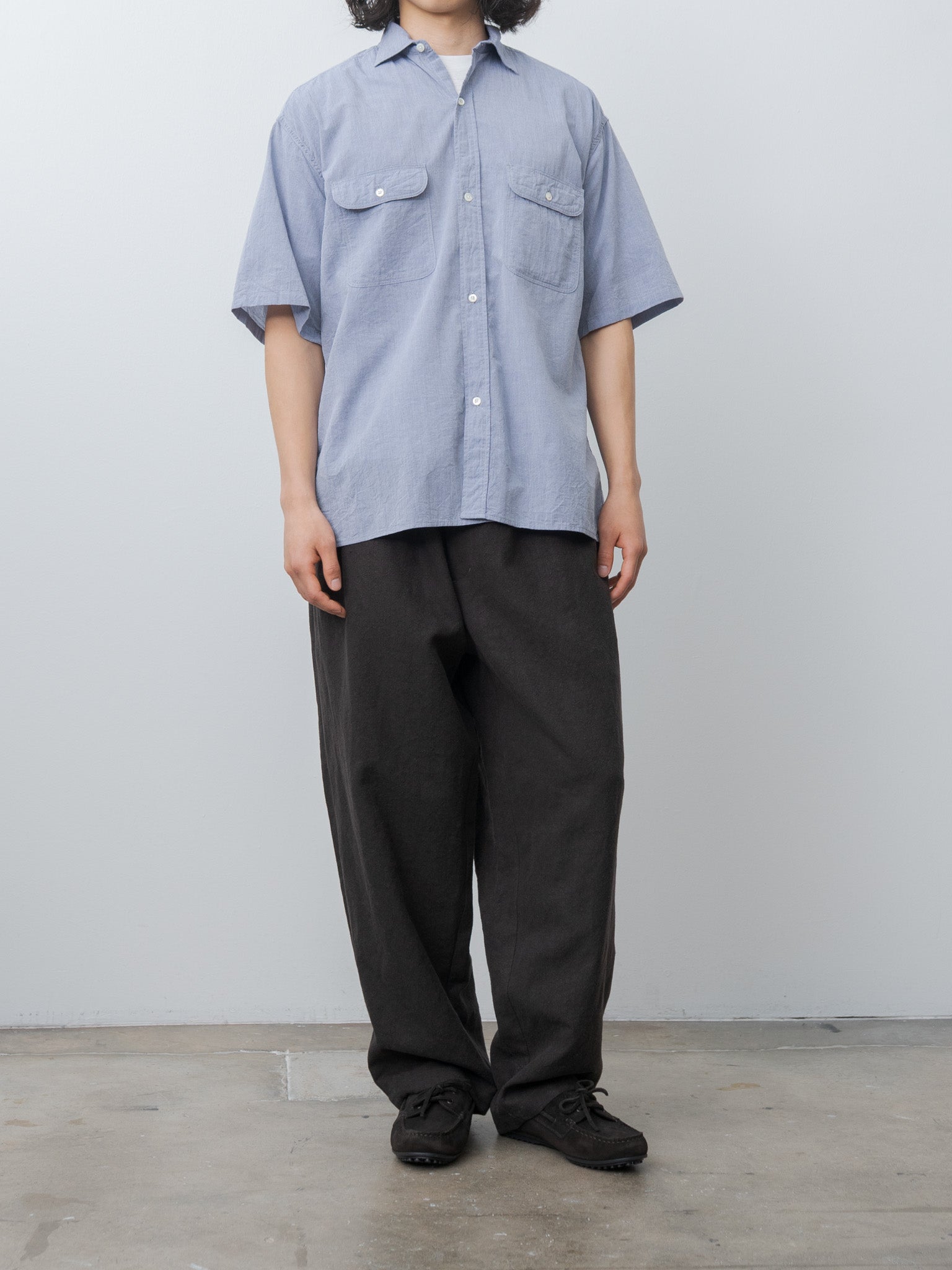 Namu Shop - Yoko Sakamoto Wide Easy Pants - Brown (L)