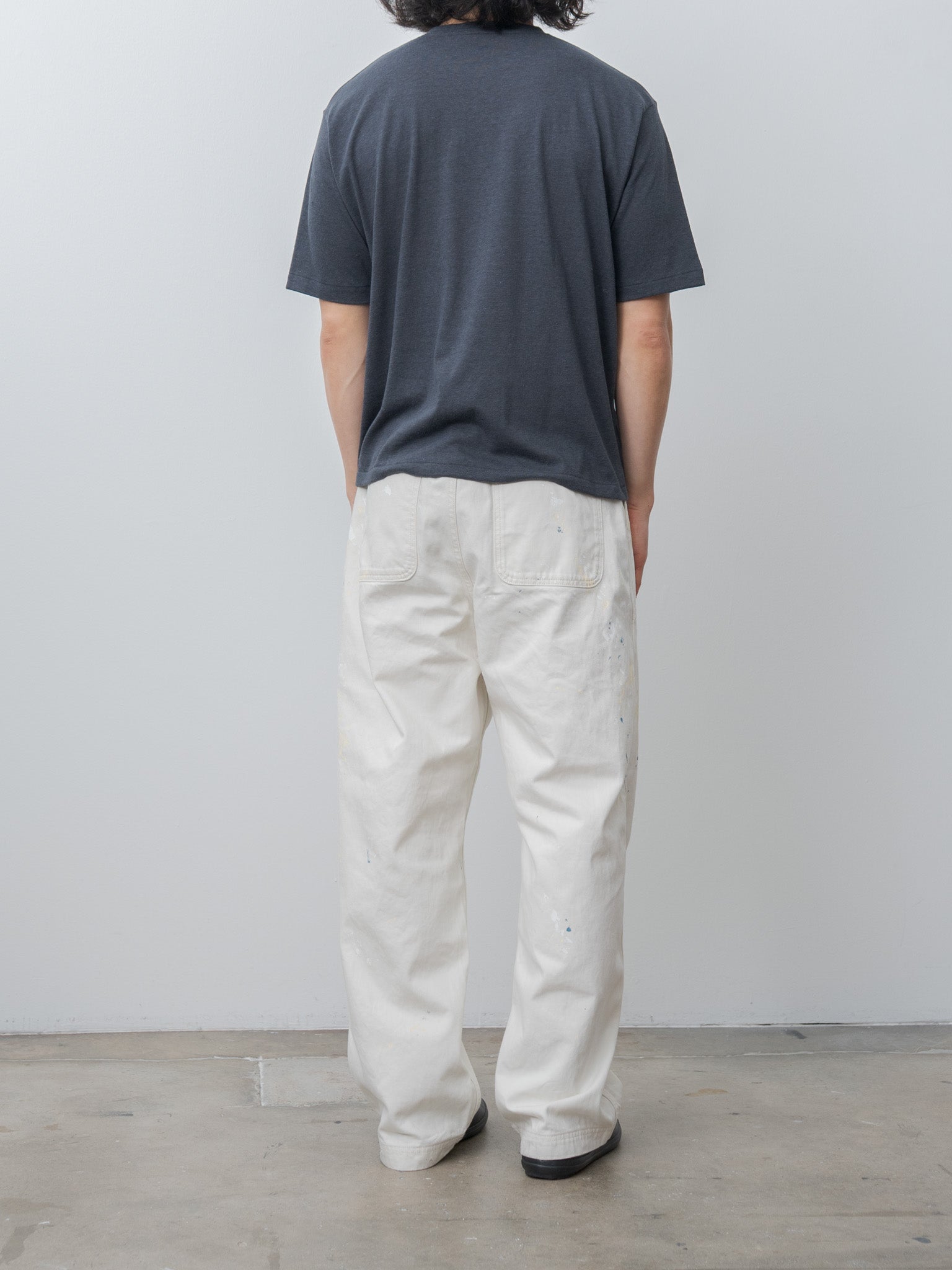 Namu Shop - Yleve T/C Slub Yarn Jersey Pocket T - Blue Grey