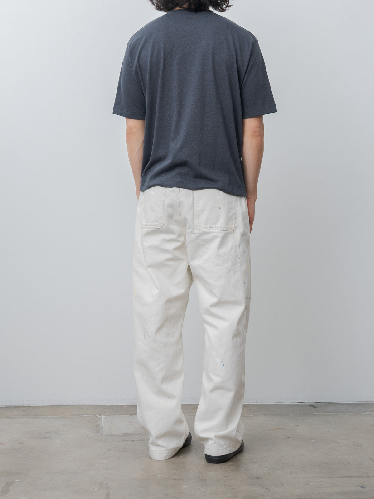 Namu Shop - Yleve T/C Slub Yarn Jersey Pocket T - Blue Grey