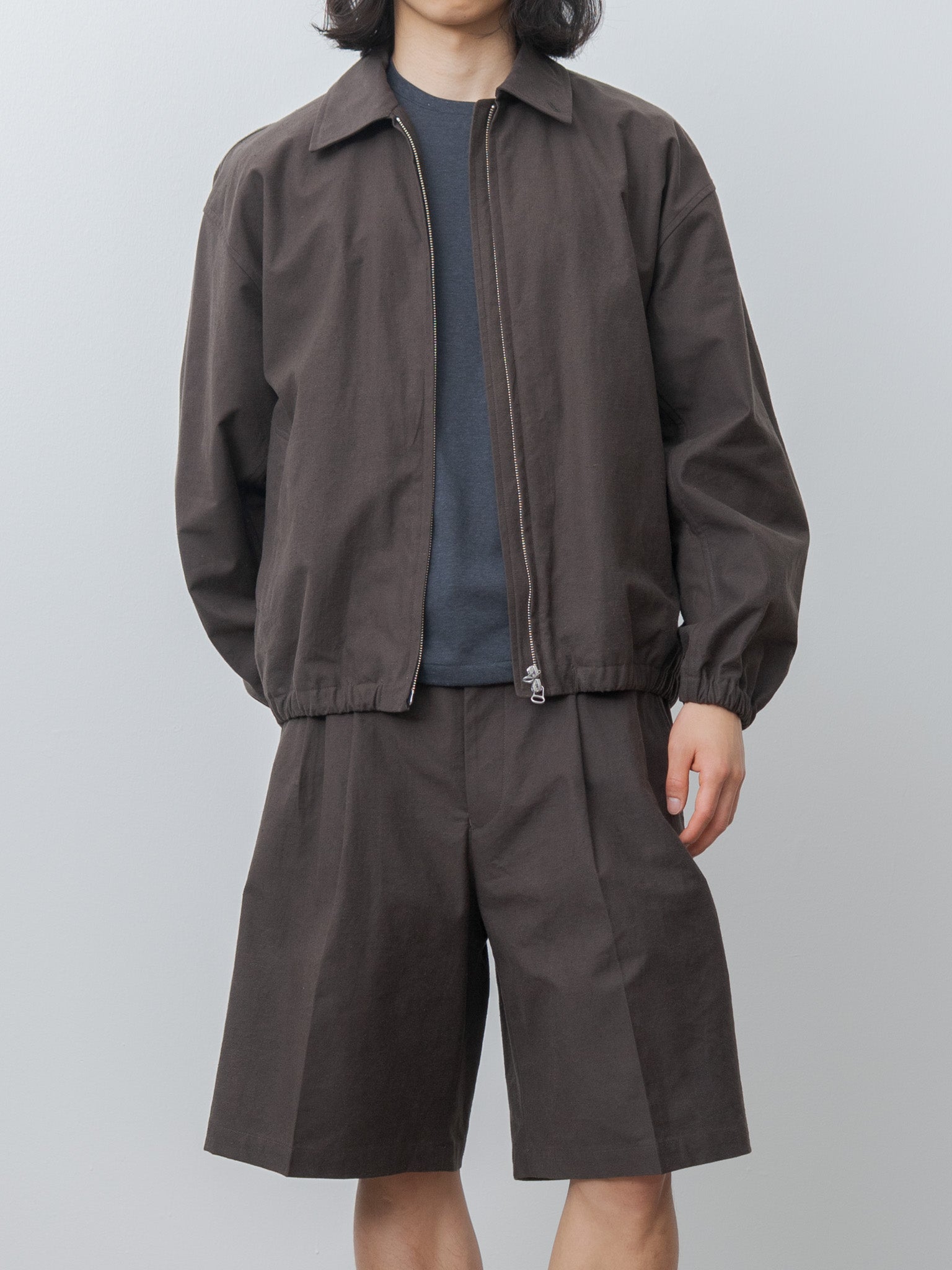 Zip Blouson - Brown