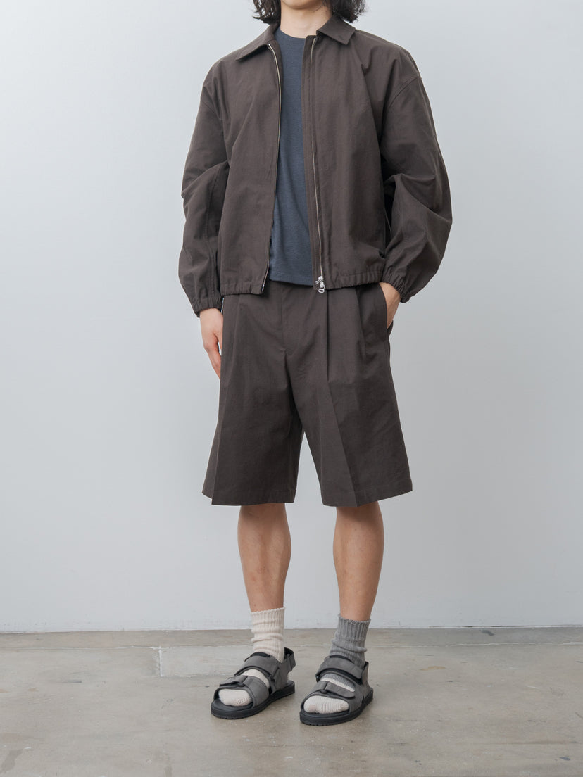 Namu Shop - Yoko Sakamoto Double Pleated Shorts - Brown (L)