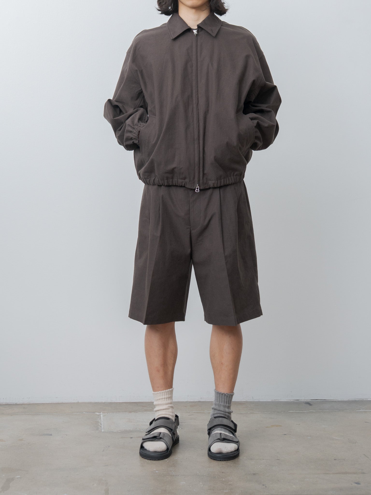 Zip Blouson - Brown