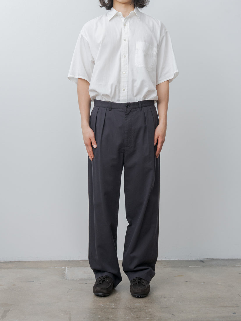 Namu Shop - Y Organic Cotton Washer Satin Short Sleeve SH - White