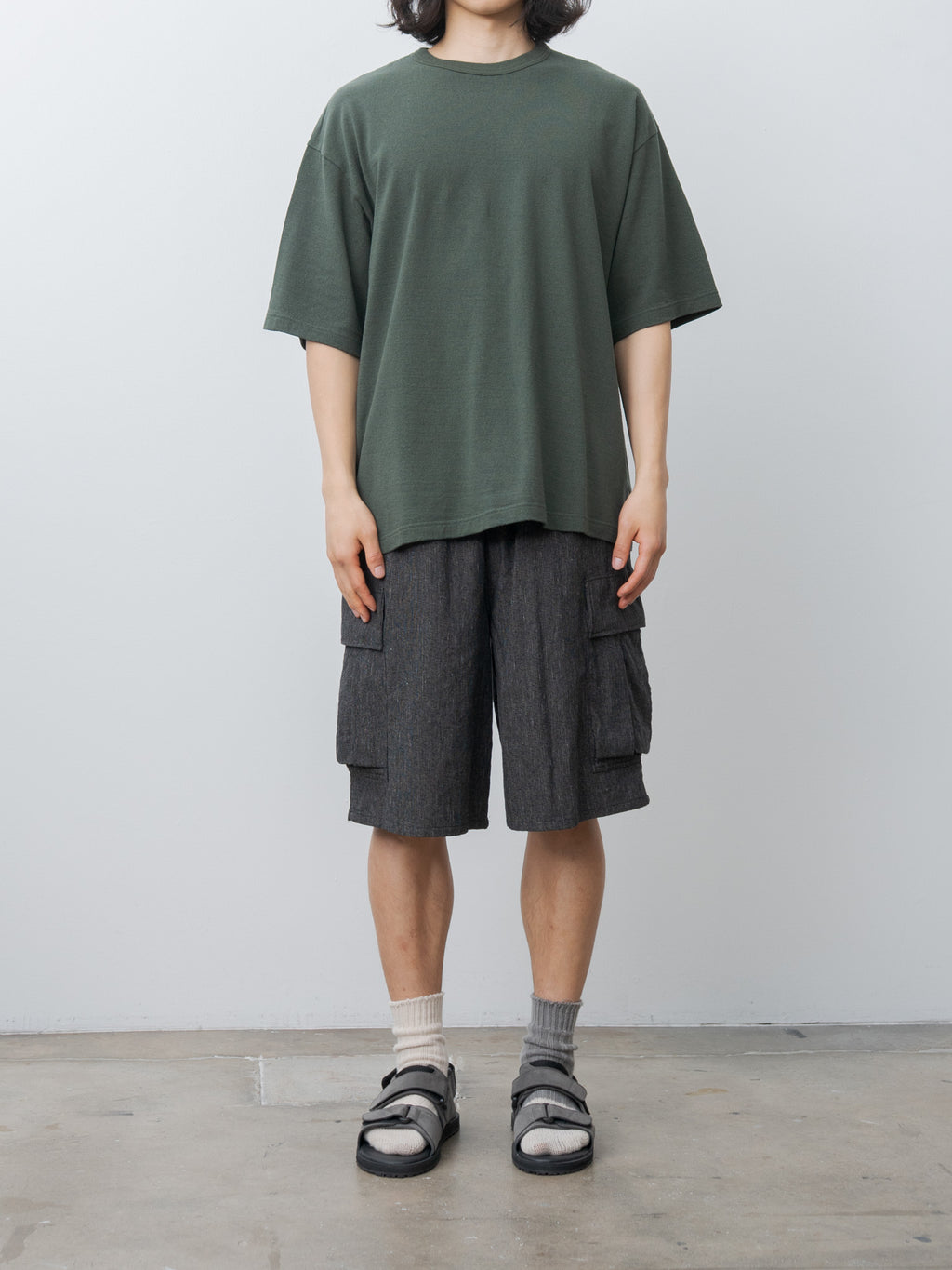 Namu Shop - Blurhms Co/Silk S/S Nep Tee - Khaki