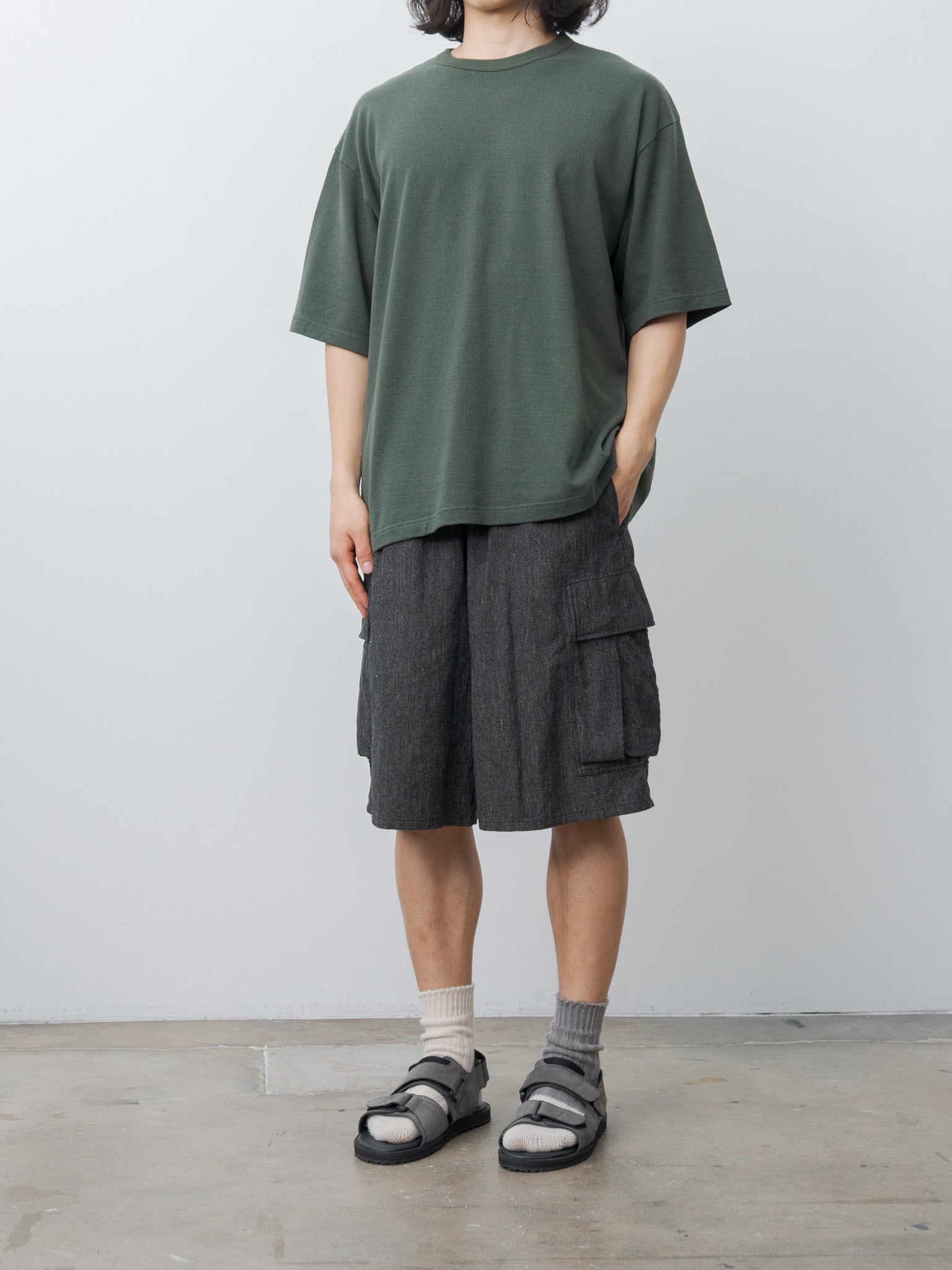 Namu Shop - Blurhms Co/Silk S/S Nep Tee - Khaki