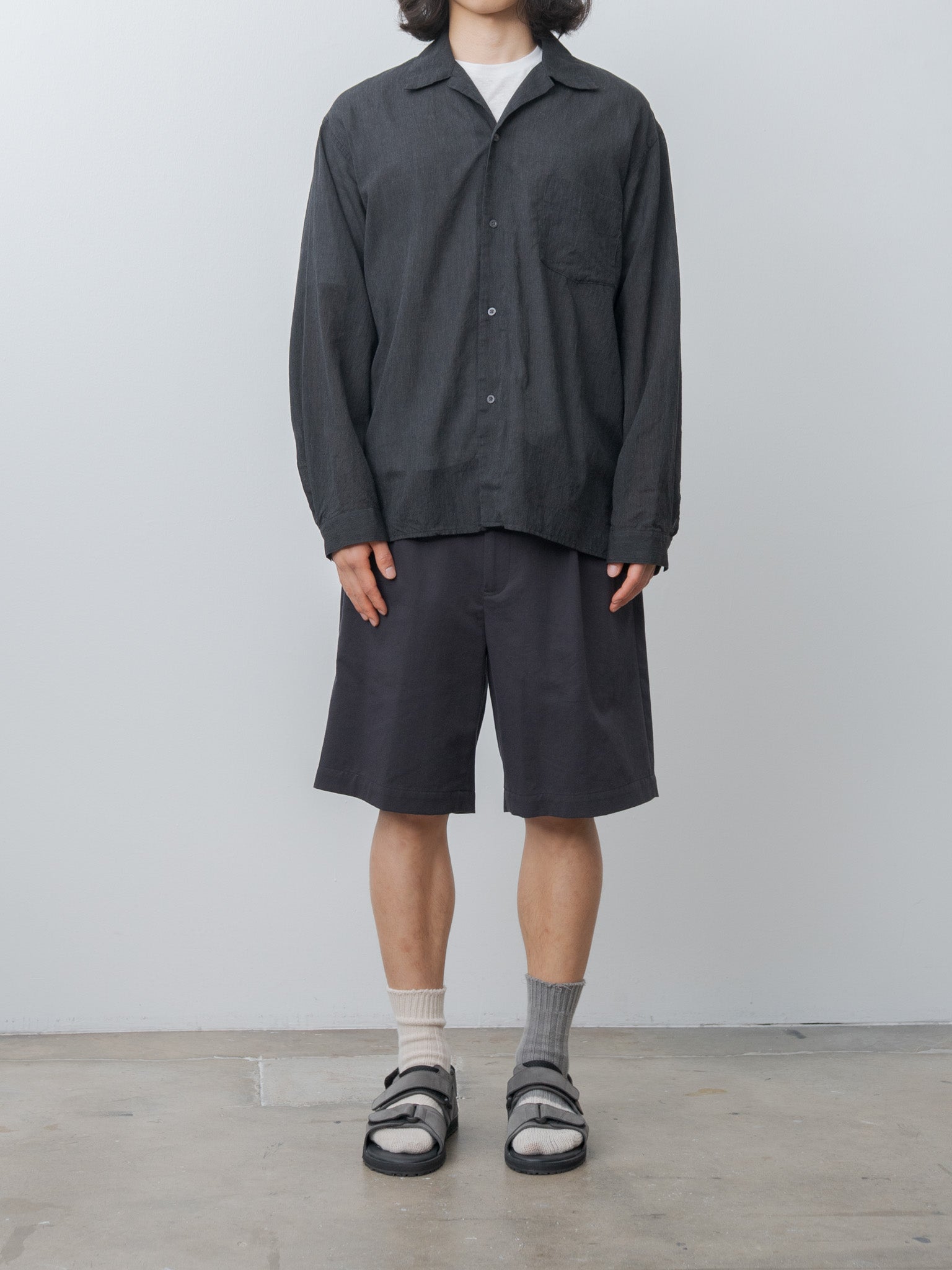 Namu Shop - Y Organic Cotton Tencel Chino Shorts - Navy