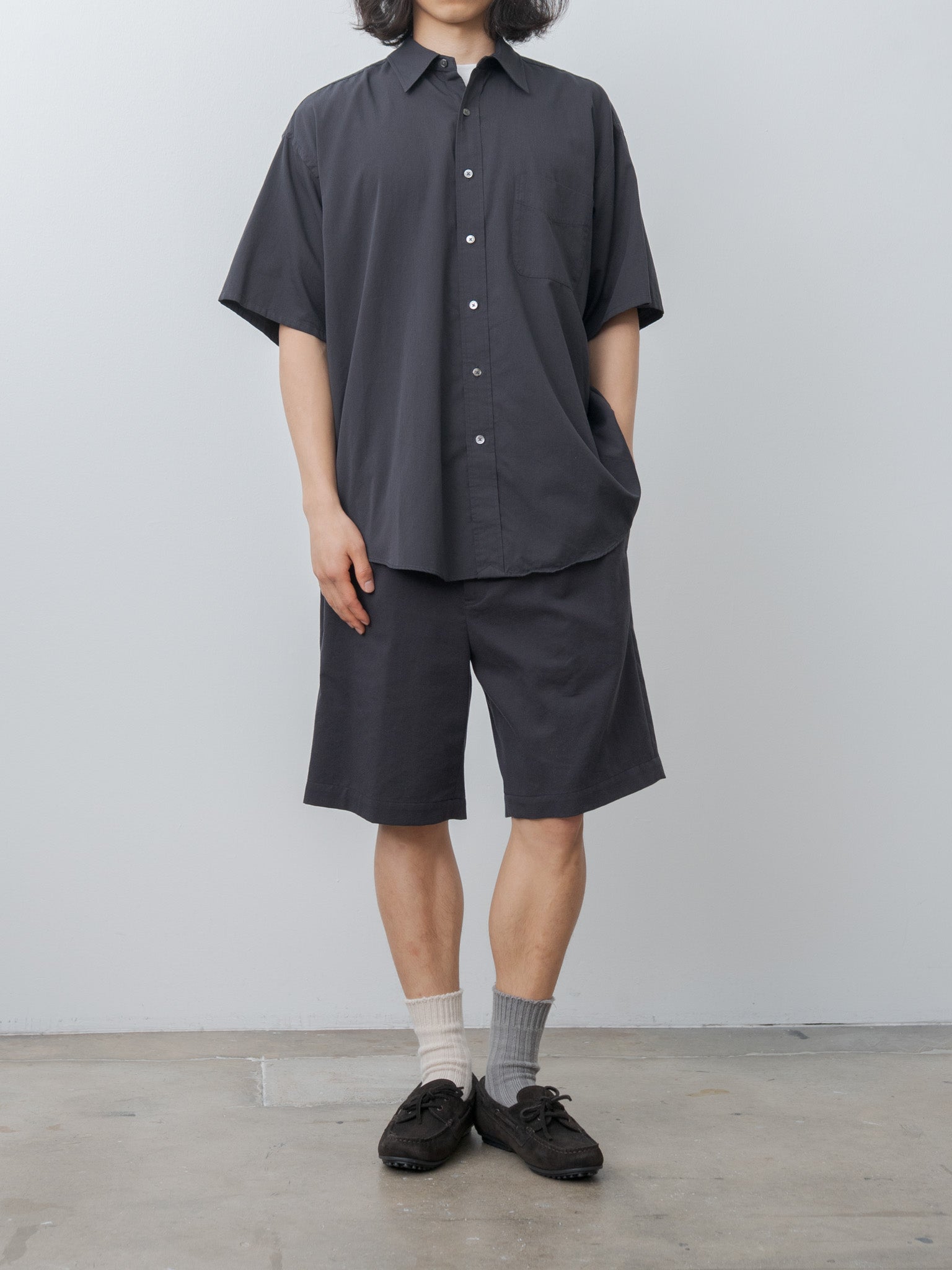 Namu Shop - Y Organic Cotton Tencel Chino Shorts - Navy