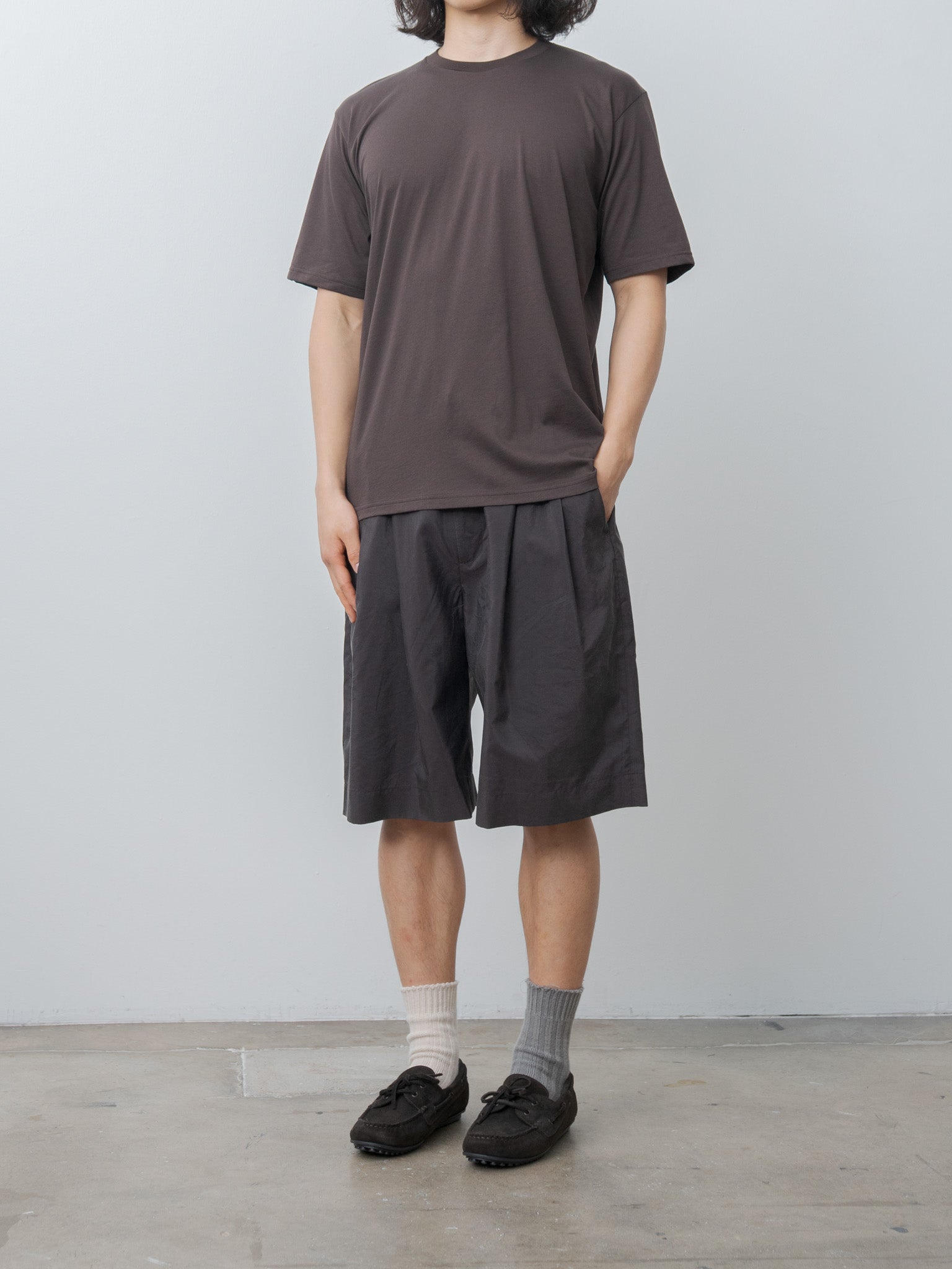 Namu Shop - ssstein Suvin Cotton Basic Tee - Dark Brown