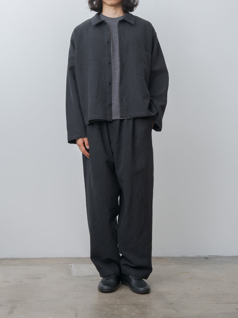 Namu Shop - Yleve T/C Slub Yarn Jersey Pocket T - Charcoal