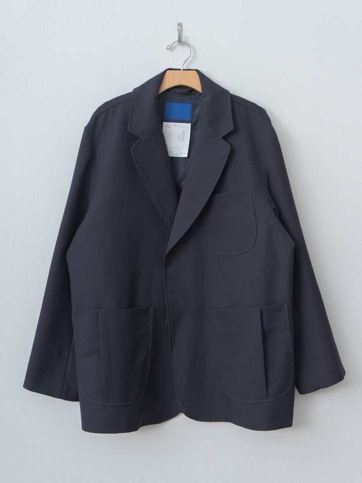 High Density Cotton Oversized Blazer - Navy