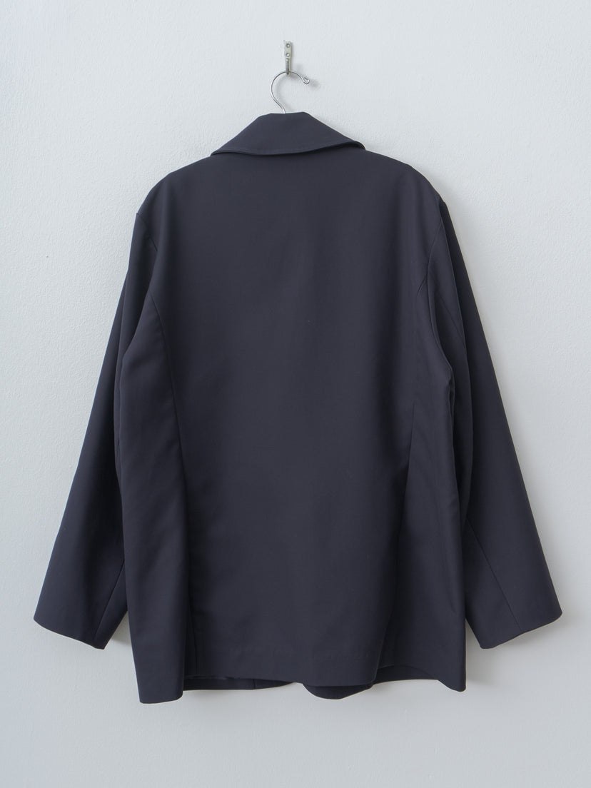 Namu Shop - Document High Density Cotton Oversized Blazer - Navy