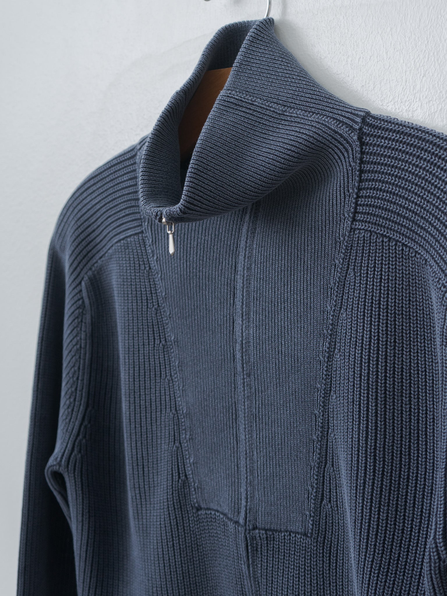 Faded Stonewash Knit Cardigan - Faded Navy