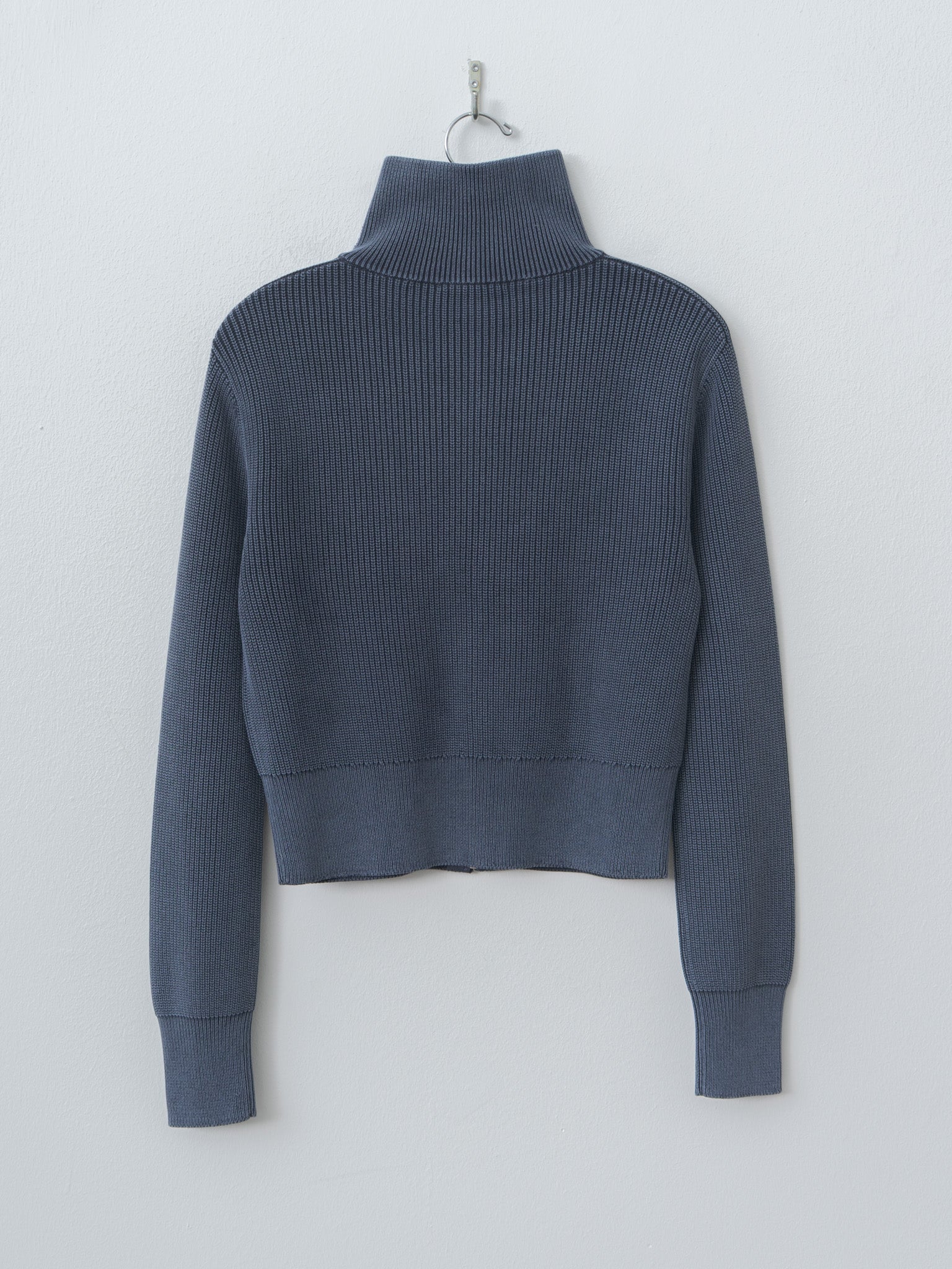 Faded Stonewash Knit Cardigan - Faded Navy