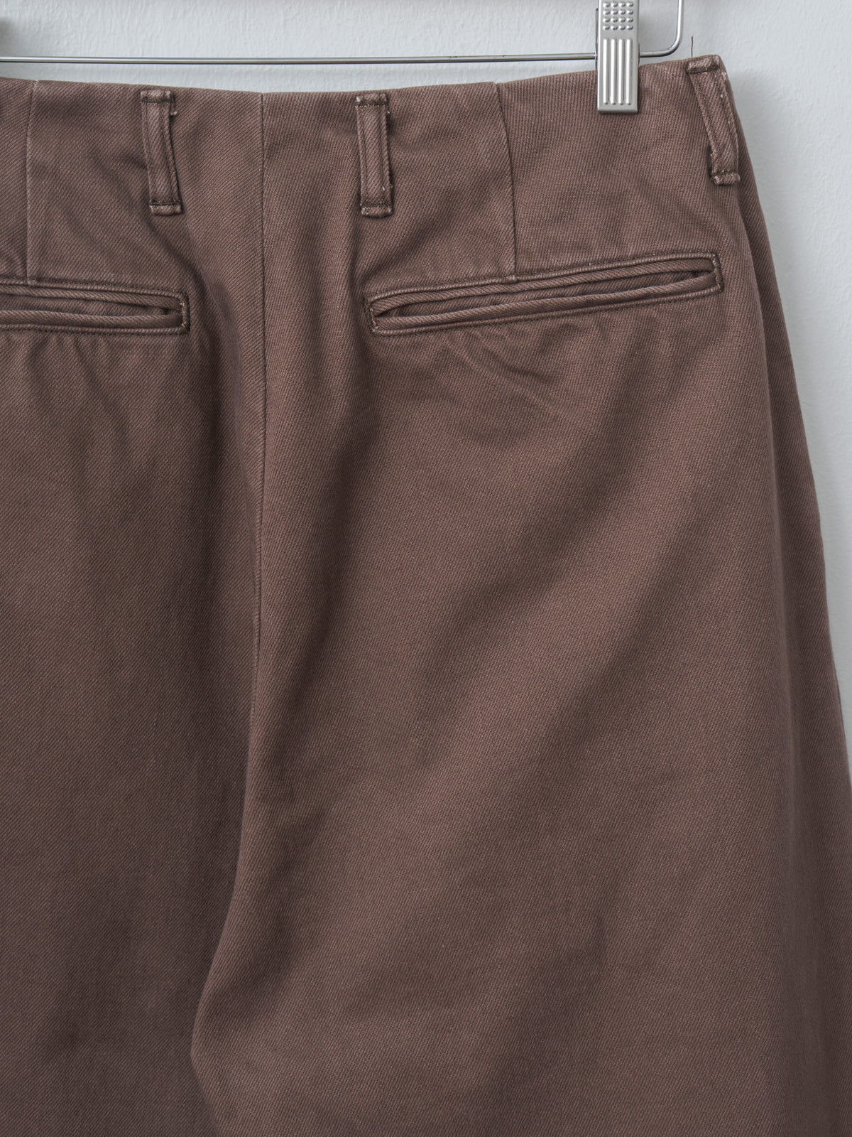 Namu Shop - Yoke 1pleated Wide Tapered Trousers - Brown