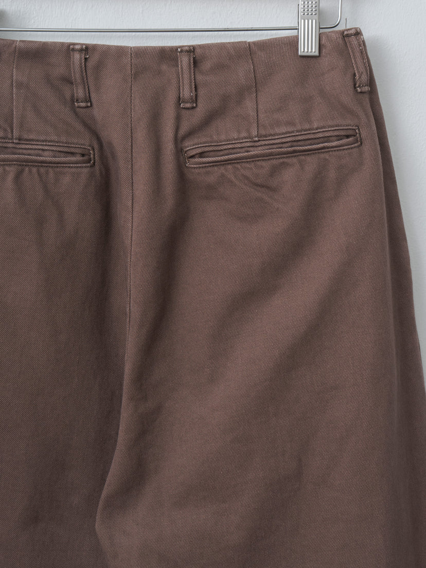 Namu Shop - Yoke 1pleated Wide Tapered Trousers - Brown