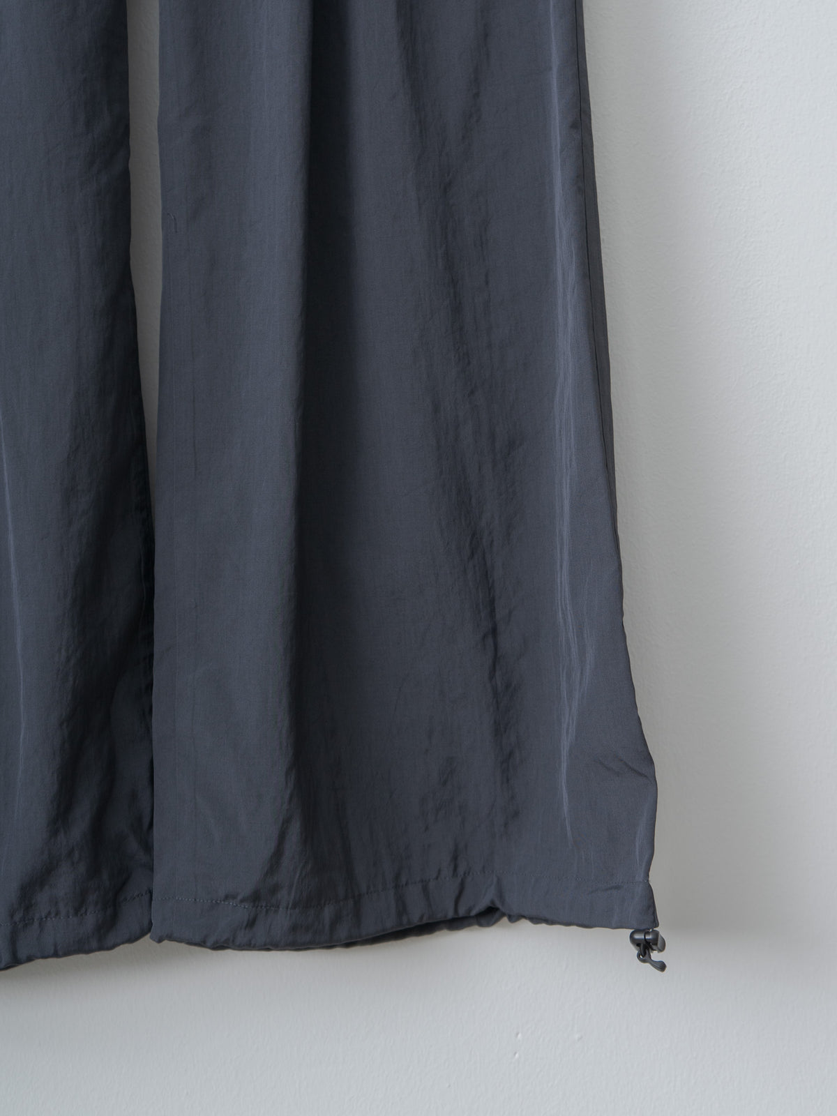 Namu Shop - Yoke Silk Nylon 2Pleated Easy Pants - Dusty Navy