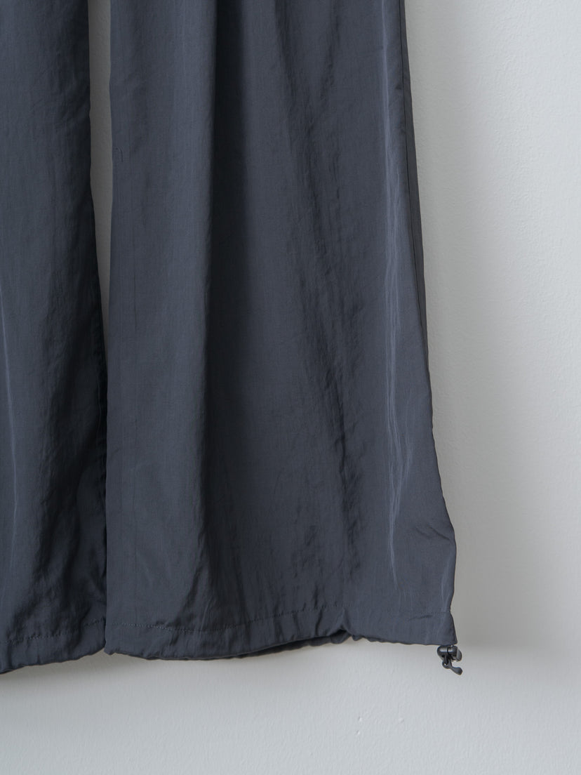 Namu Shop - Yoke Silk Nylon 2Pleated Easy Pants - Dusty Navy