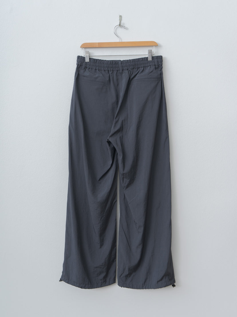 Namu Shop - Yoke Silk Nylon 2Pleated Easy Pants - Dusty Navy