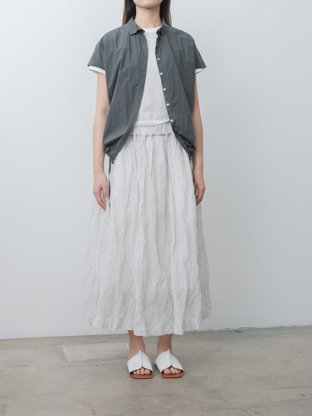 Namu Shop - Yleve T/C Slub Yarn Jersey T - White