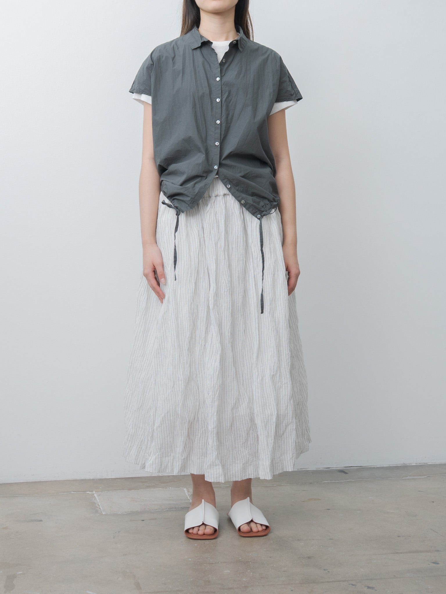 Namu Shop - Album di Famiglia Short Sleeveless Shirt TC - Thyme