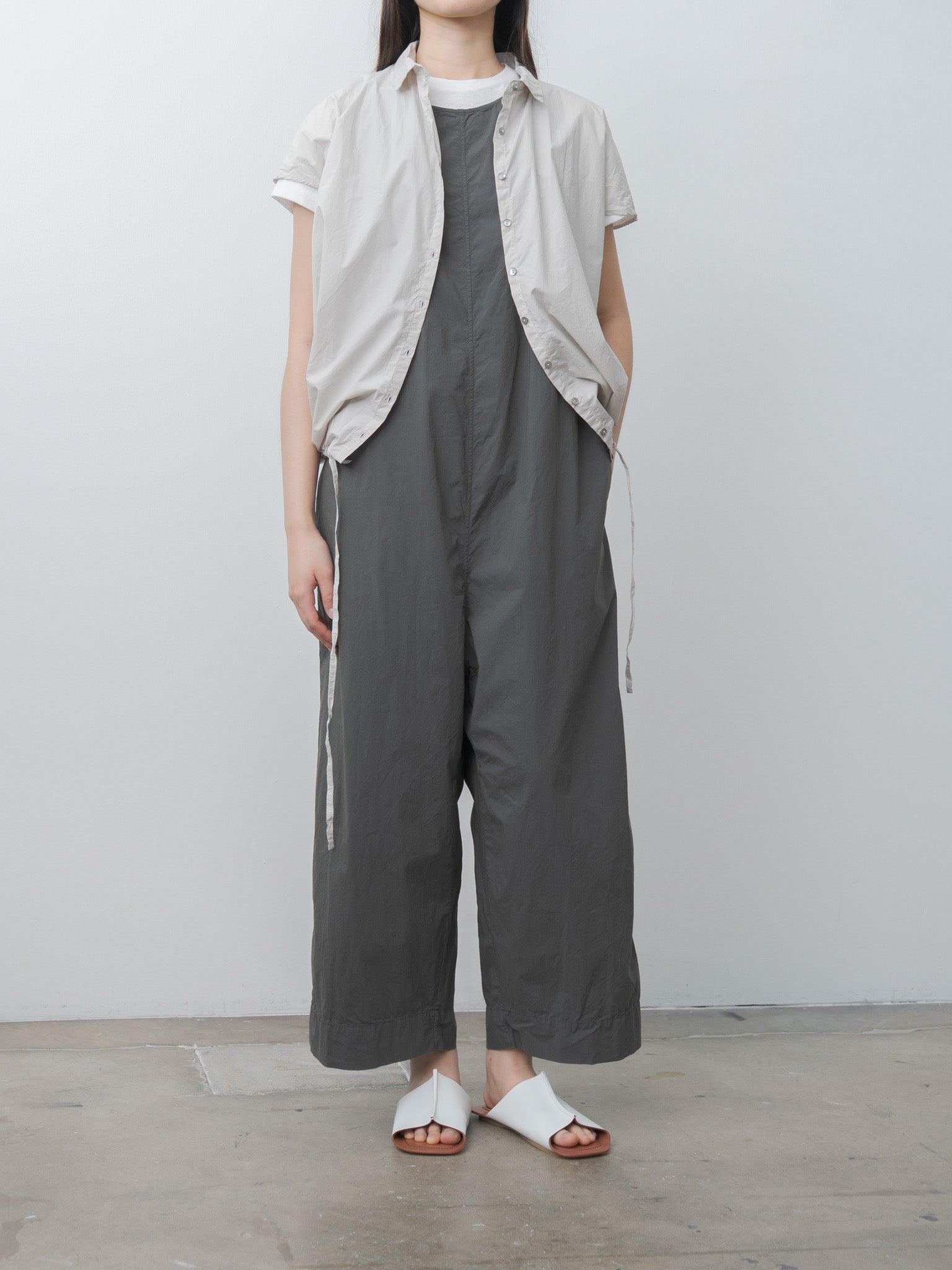 Namu Shop - Album di Famiglia Short Sleeveless Shirt TC - Pebble