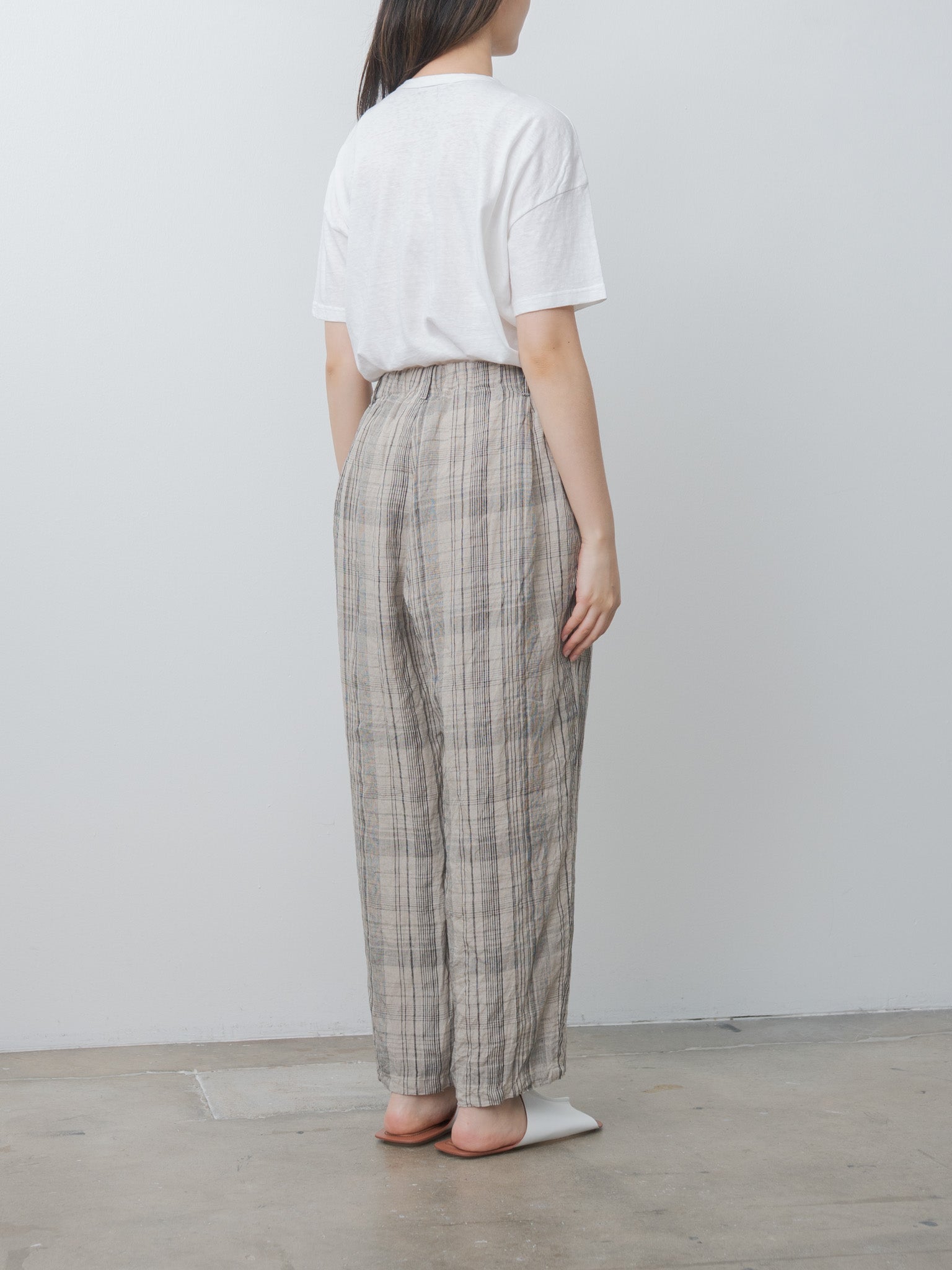 Namu Shop - Ichi Antiquites Check Pants - Natural