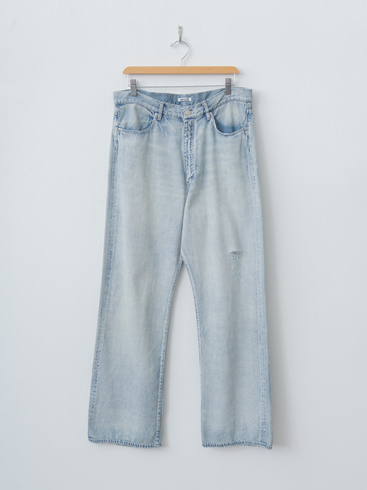 Faded Selvedge Light Denim Pants - Light Indigo