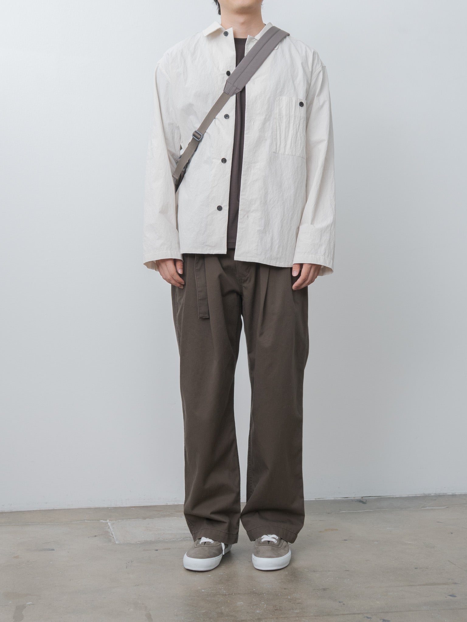 Namu Shop - Document Cotton Nylon French Shirt - Ivory