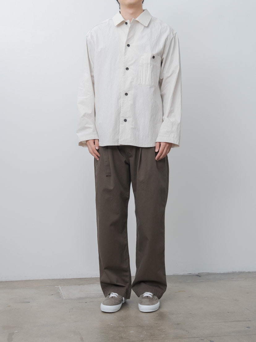 Namu Shop - Document Cotton Nylon French Shirt - Ivory