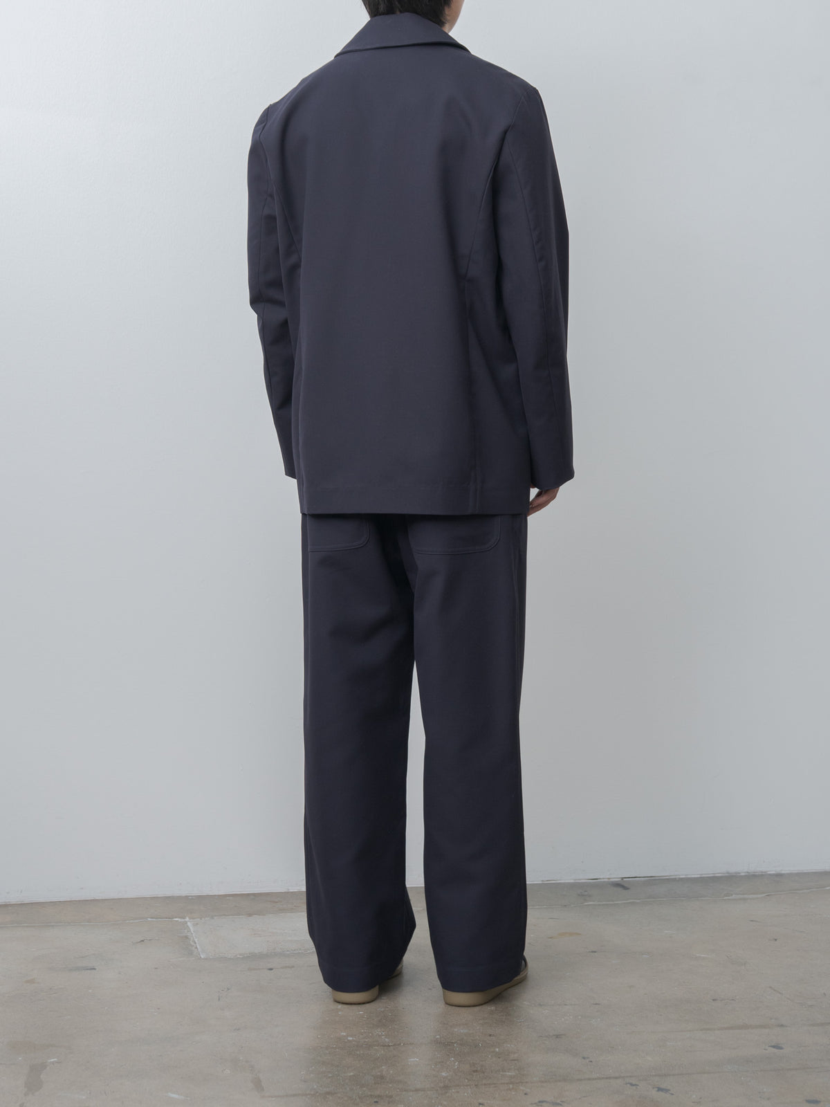 Namu Shop - Document High Density Cotton Oversized Blazer - Navy
