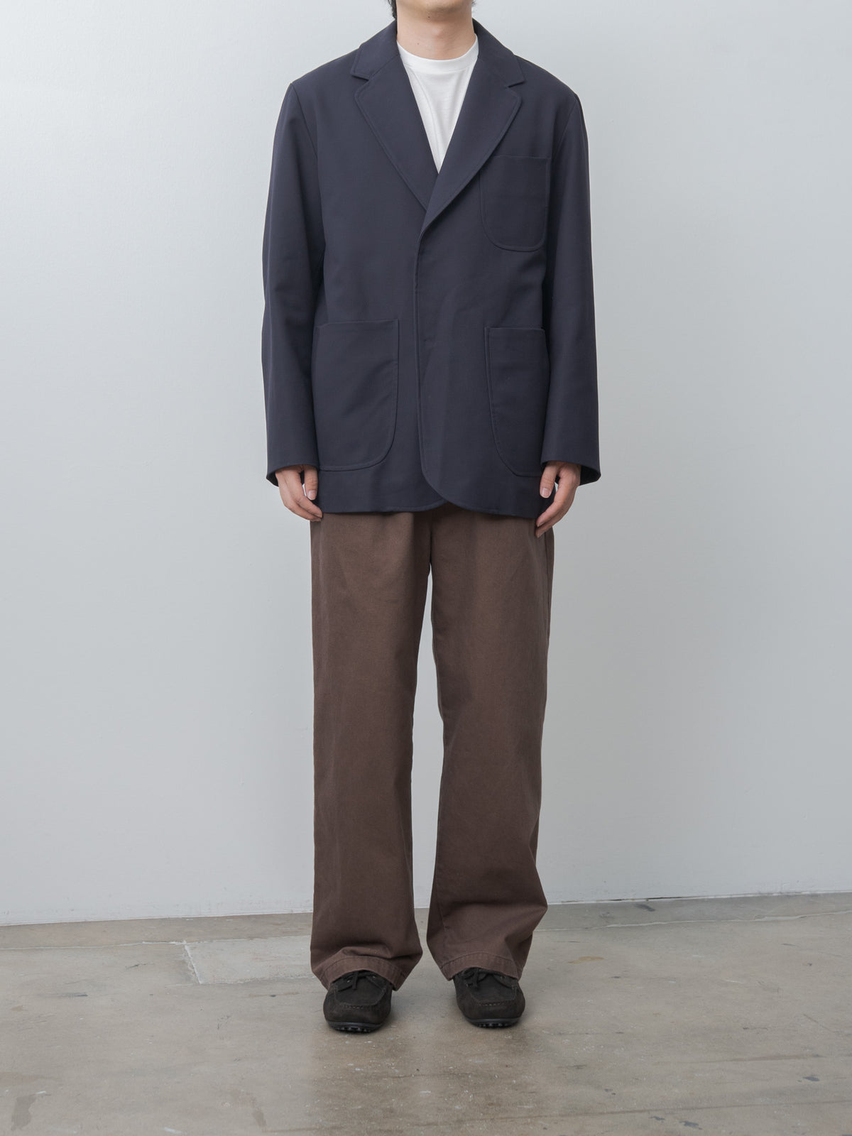 Namu Shop - Document High Density Cotton Oversized Blazer - Navy