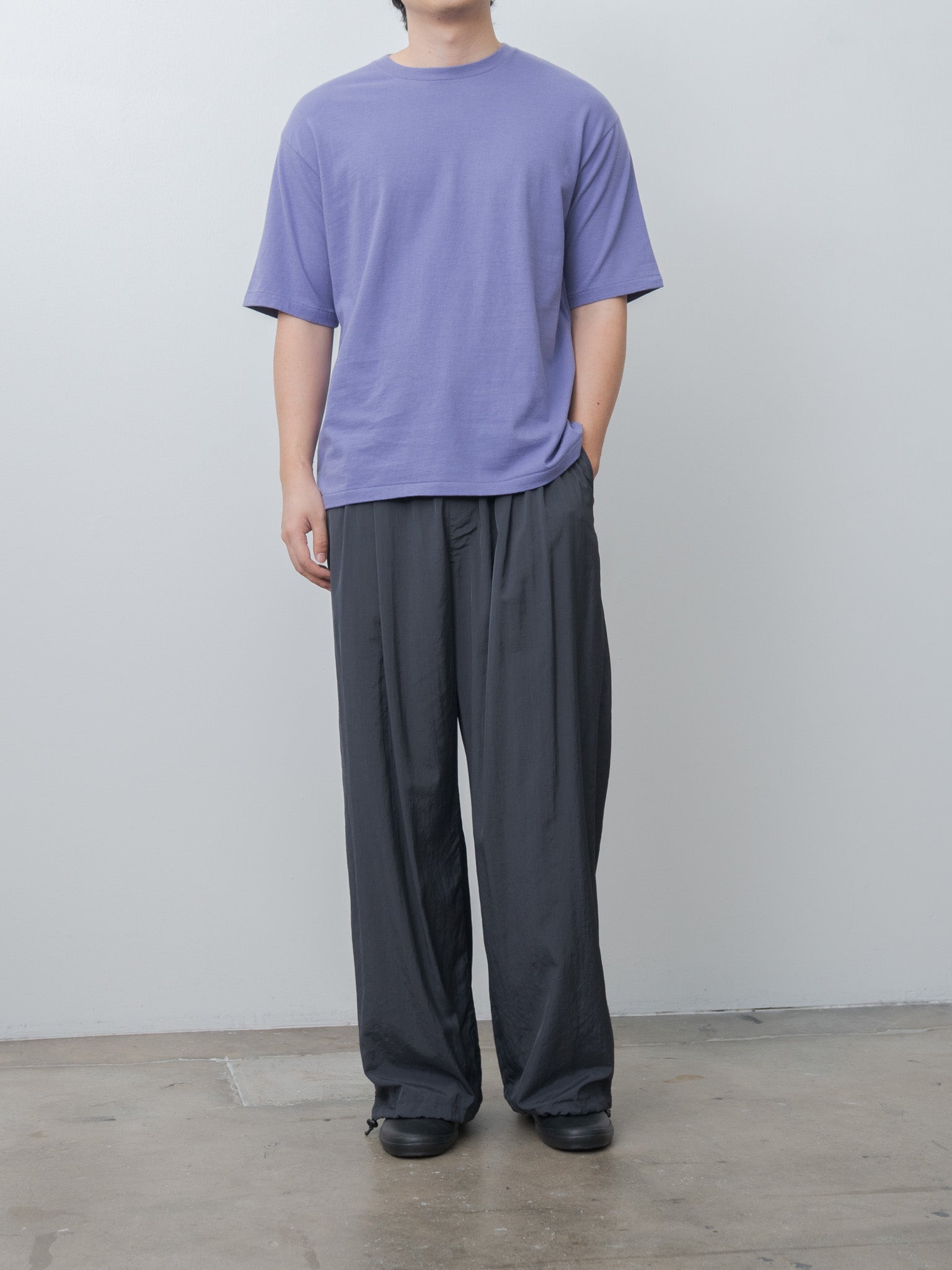 Namu Shop - Auralee Brushed Organic Cotton Jersey Tee - Light Purple