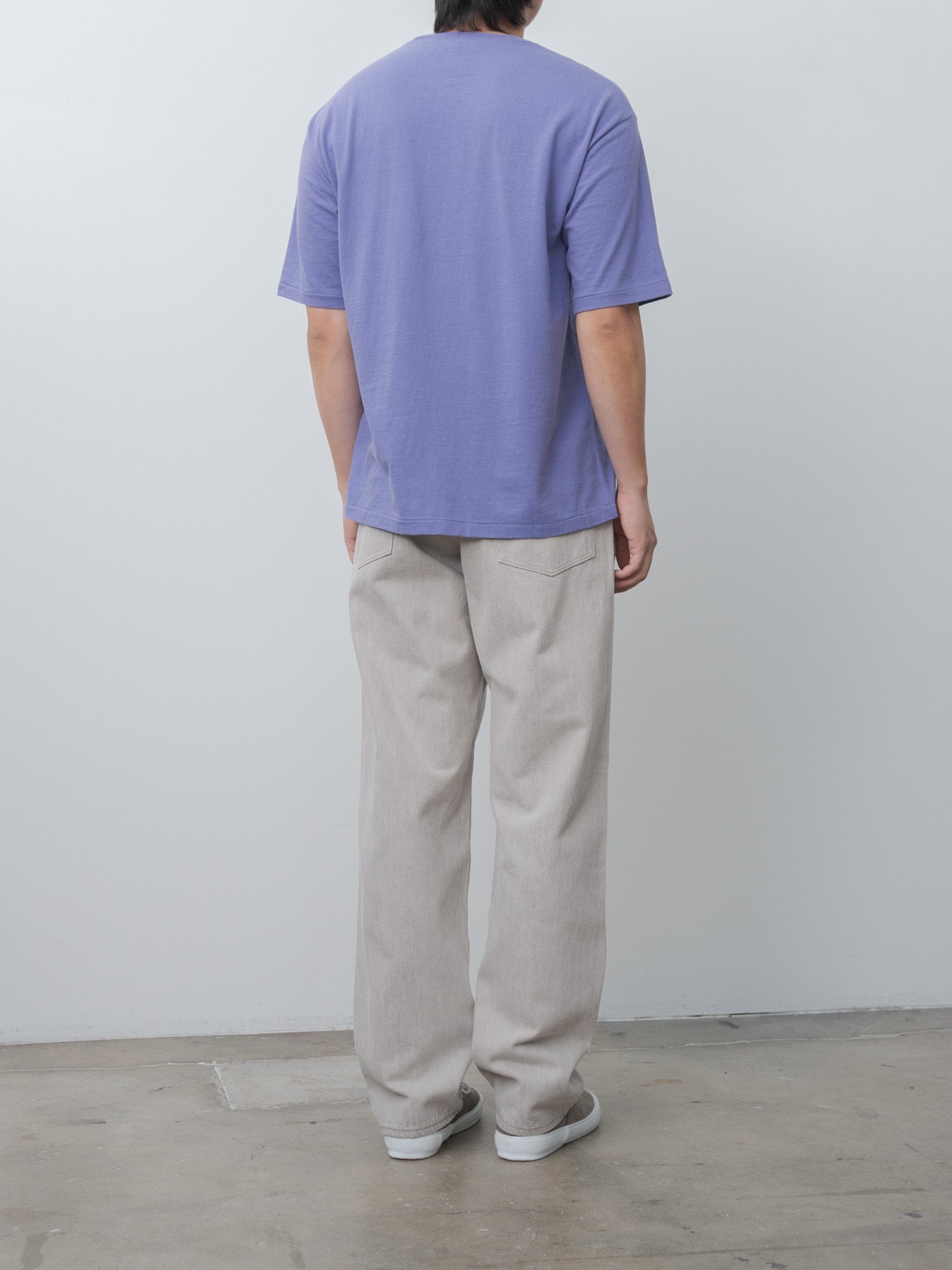 Namu Shop - Auralee Faded Hard Twist Brown Denim Wide Pants - Light Gray