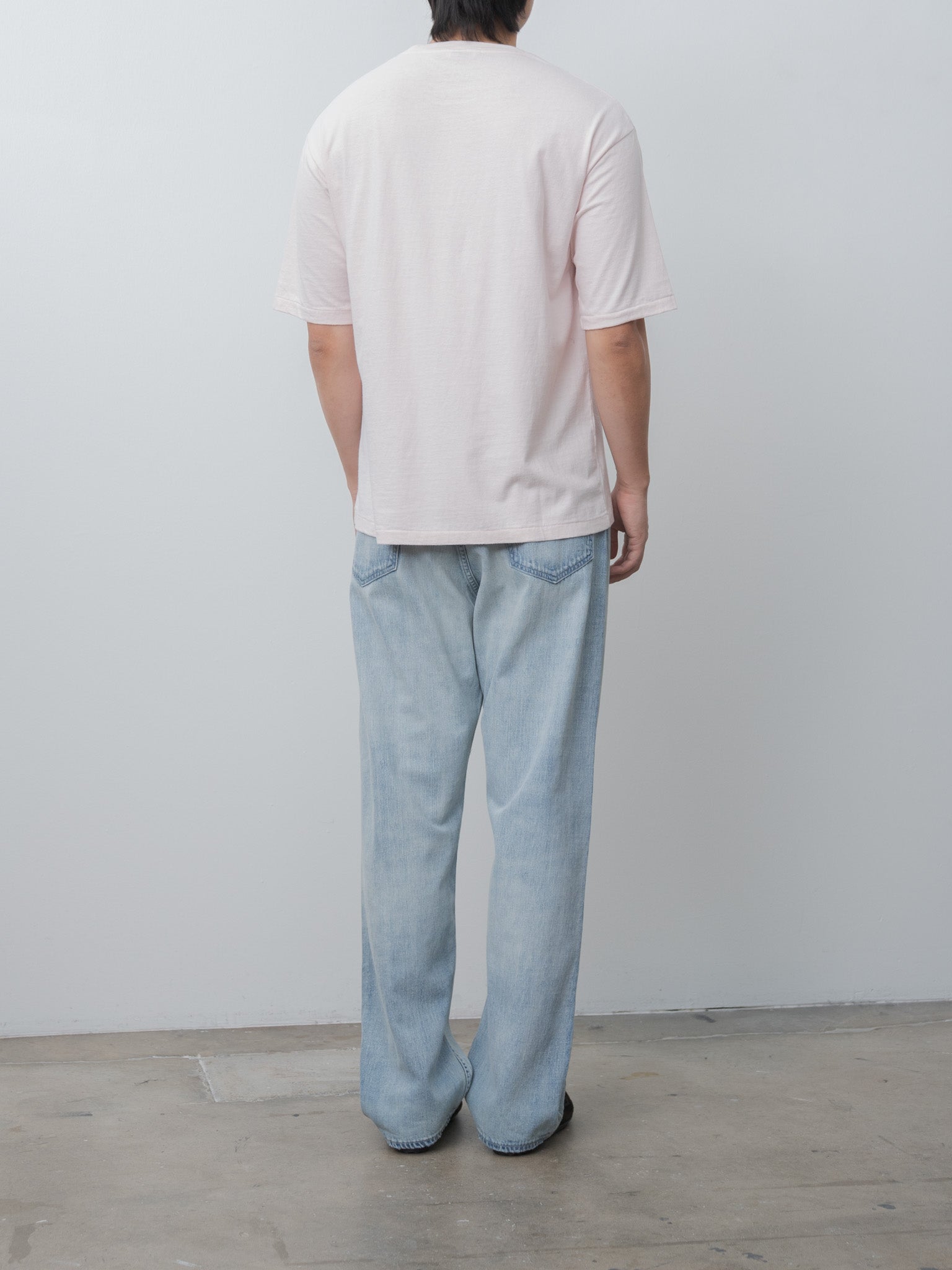 Namu Shop - Auralee Faded Selvedge Light Denim Wide Pants - Light Indigo