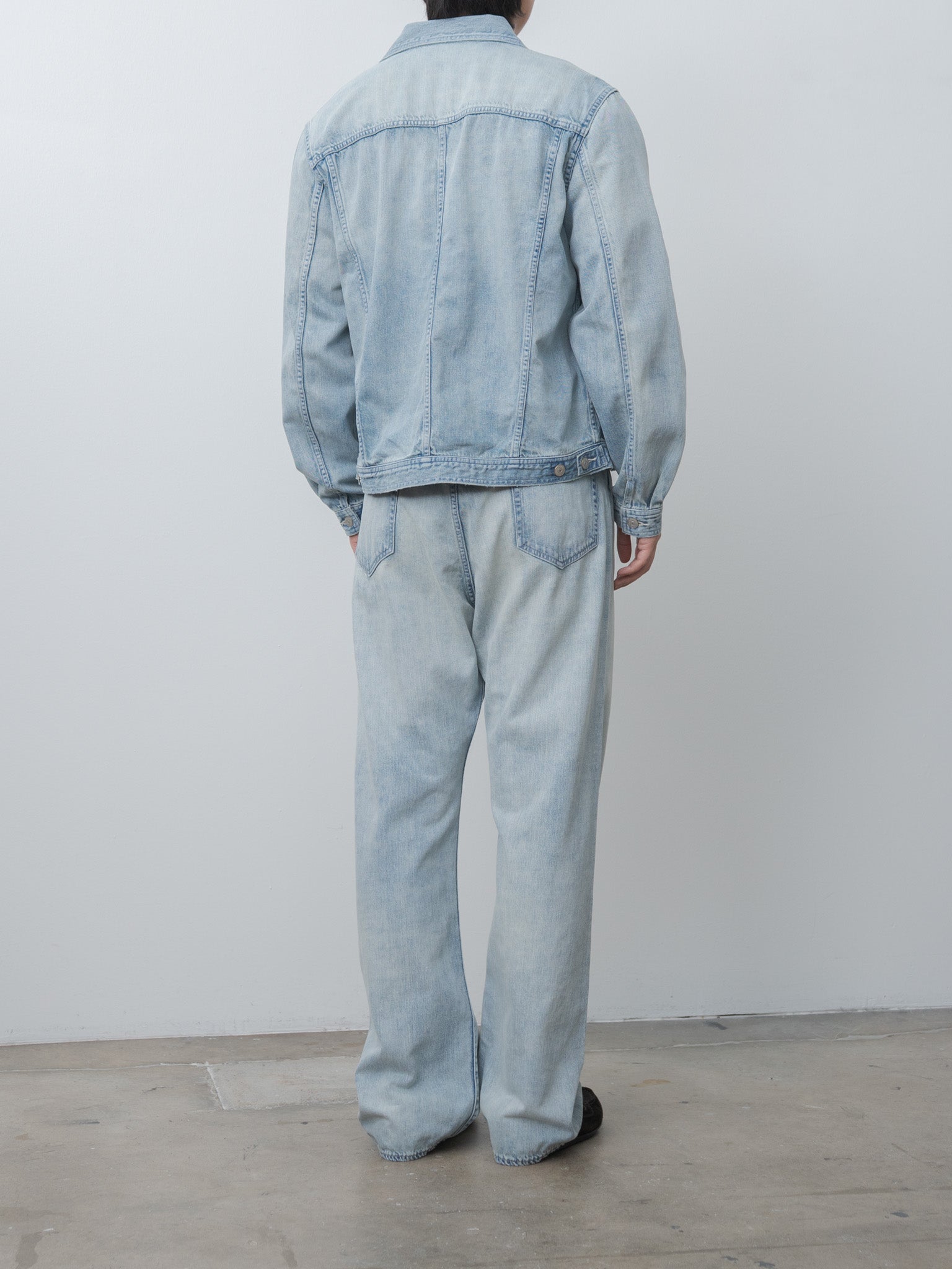 Namu Shop - Auralee Faded Selvedge Light Denim Pants - Light Indigo