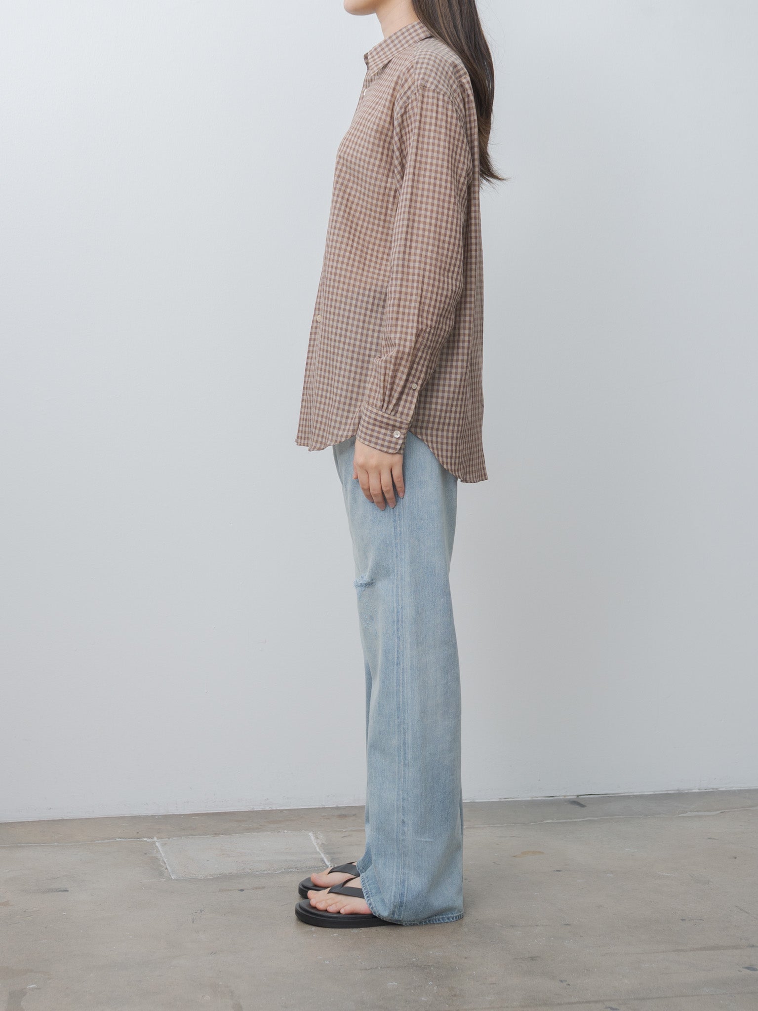 Namu Shop - Auralee Faded Selvedge Light Denim Pants - Light Indigo