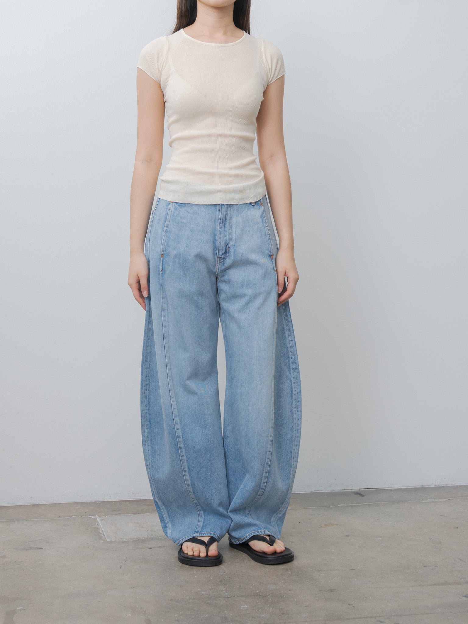 Namu Shop - Sayaka Davis Barrel Denim - Light Blue