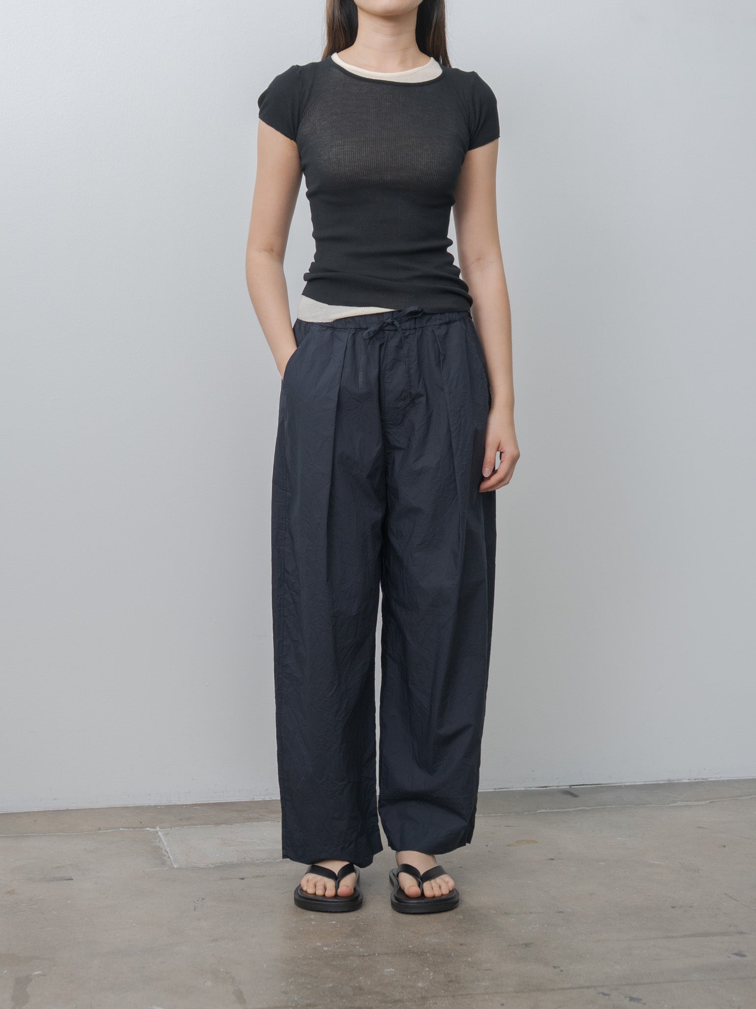 Namu Shop - Sayaka Davis Tucked Pull-on Pants - Navy