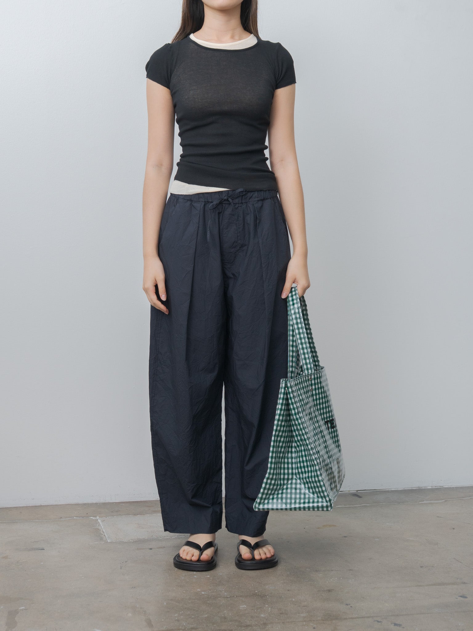 Namu Shop - Sayaka Davis Cap Sleeve Tee - Black