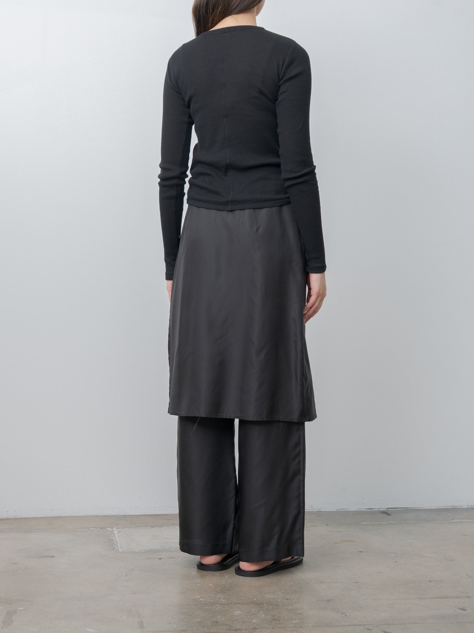 Namu Shop - Inscrire Cupro Layered Pants - Black