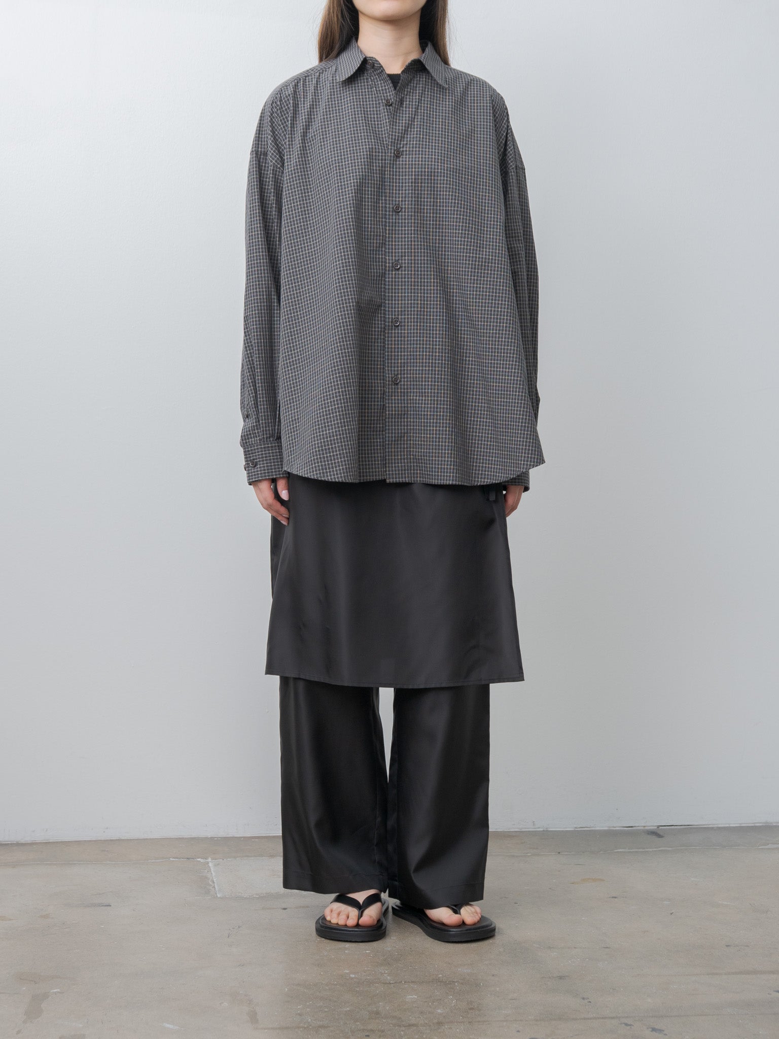 Namu Shop - Inscrire Cupro Layered Pants - Black