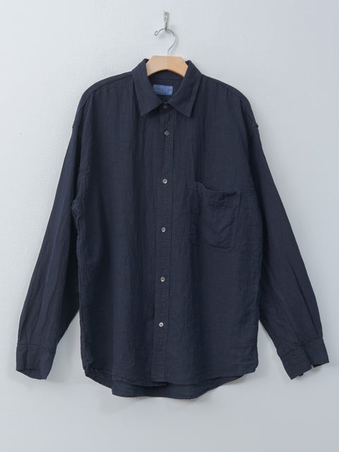 Namu Shop - Herill Linen Work Shirt - Navy