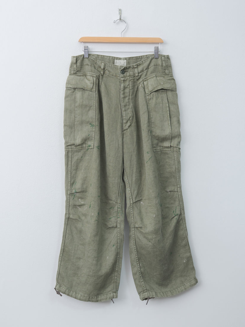 Namu Shop - Herill HBT Linen Cargo Pants - Olive Drab