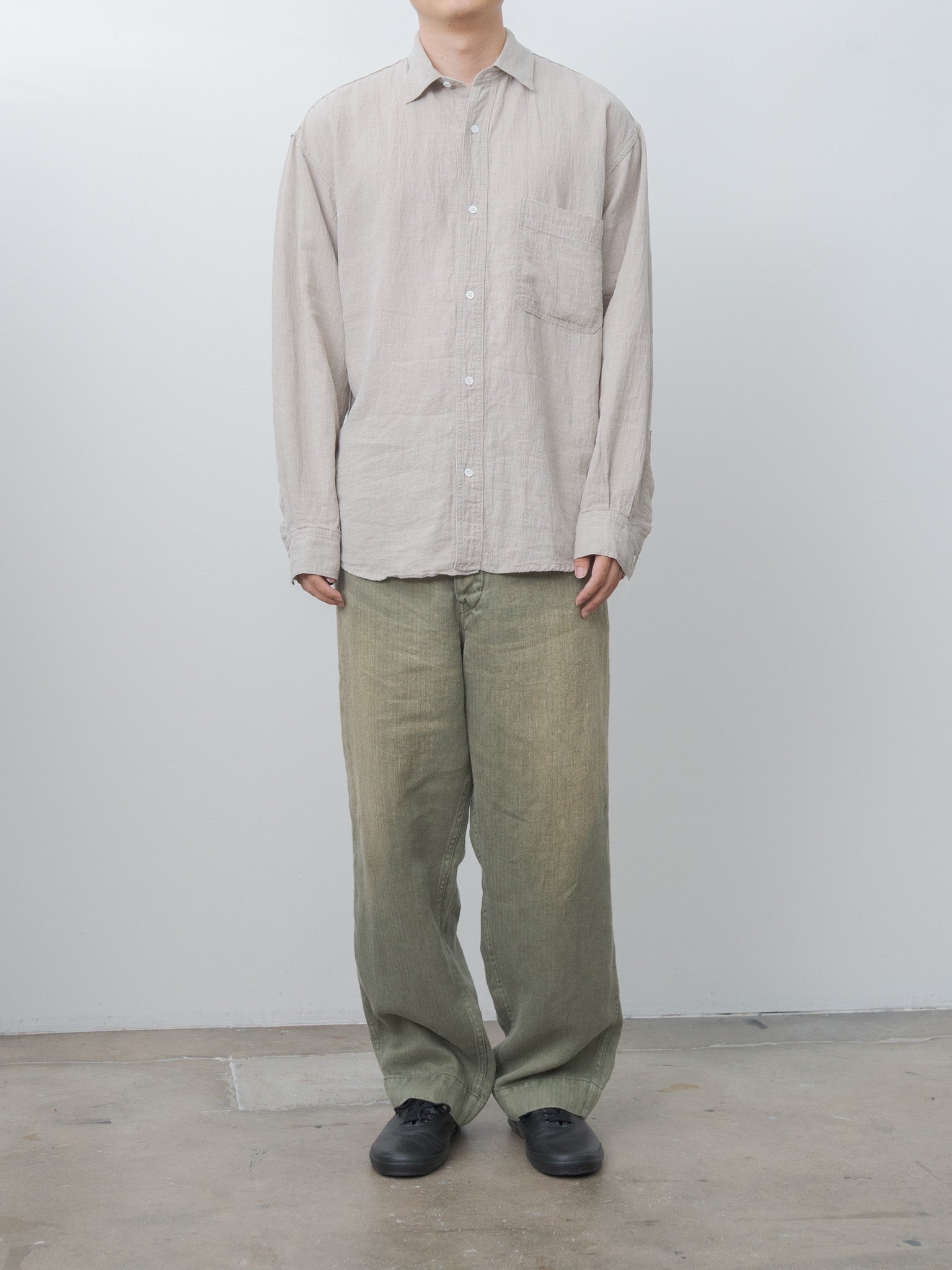 USMC HBT Linen Pants - Olive Drab