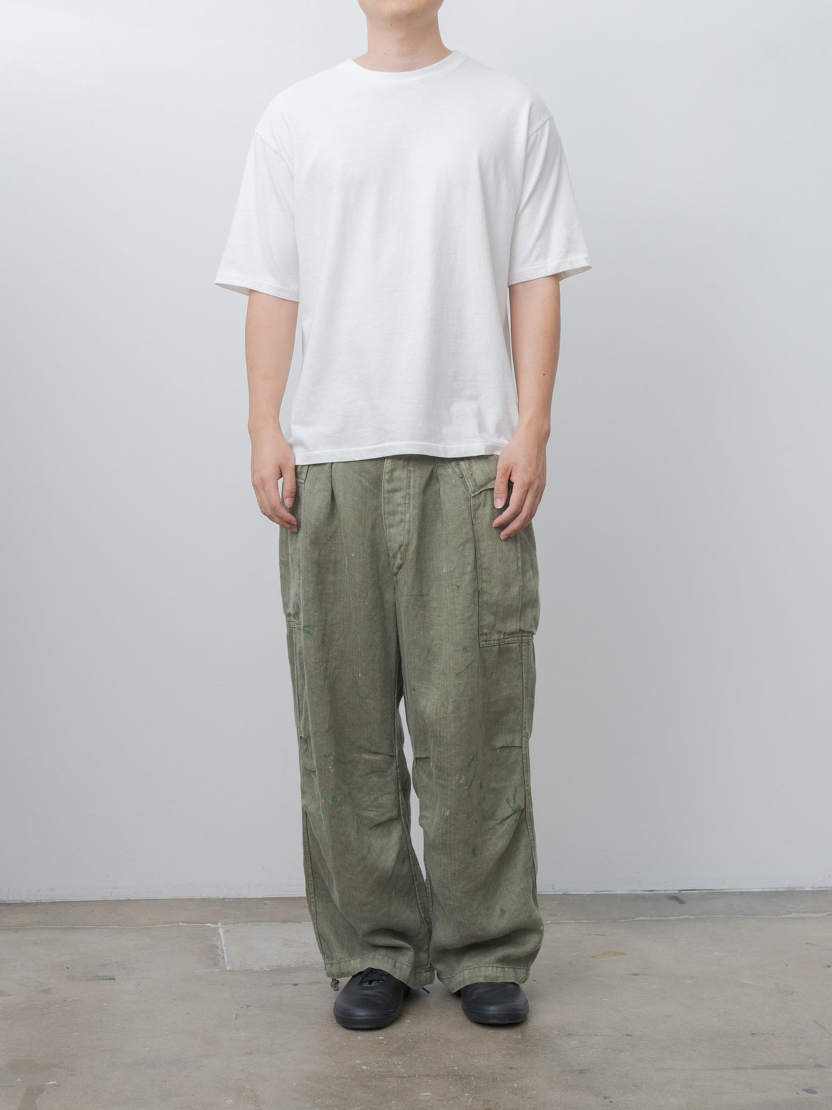 Namu Shop - Herill HBT Linen Cargo Pants - Olive Drab