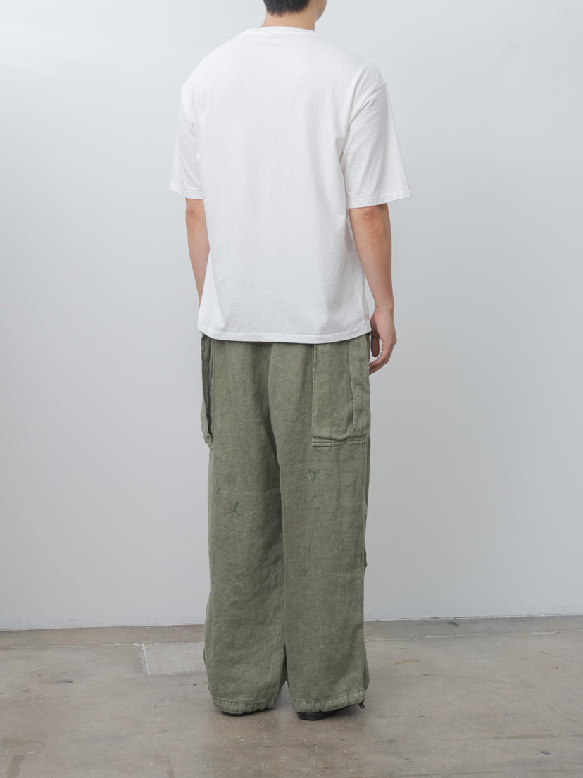 Namu Shop - Herill HBT Linen Cargo Pants - Olive Drab